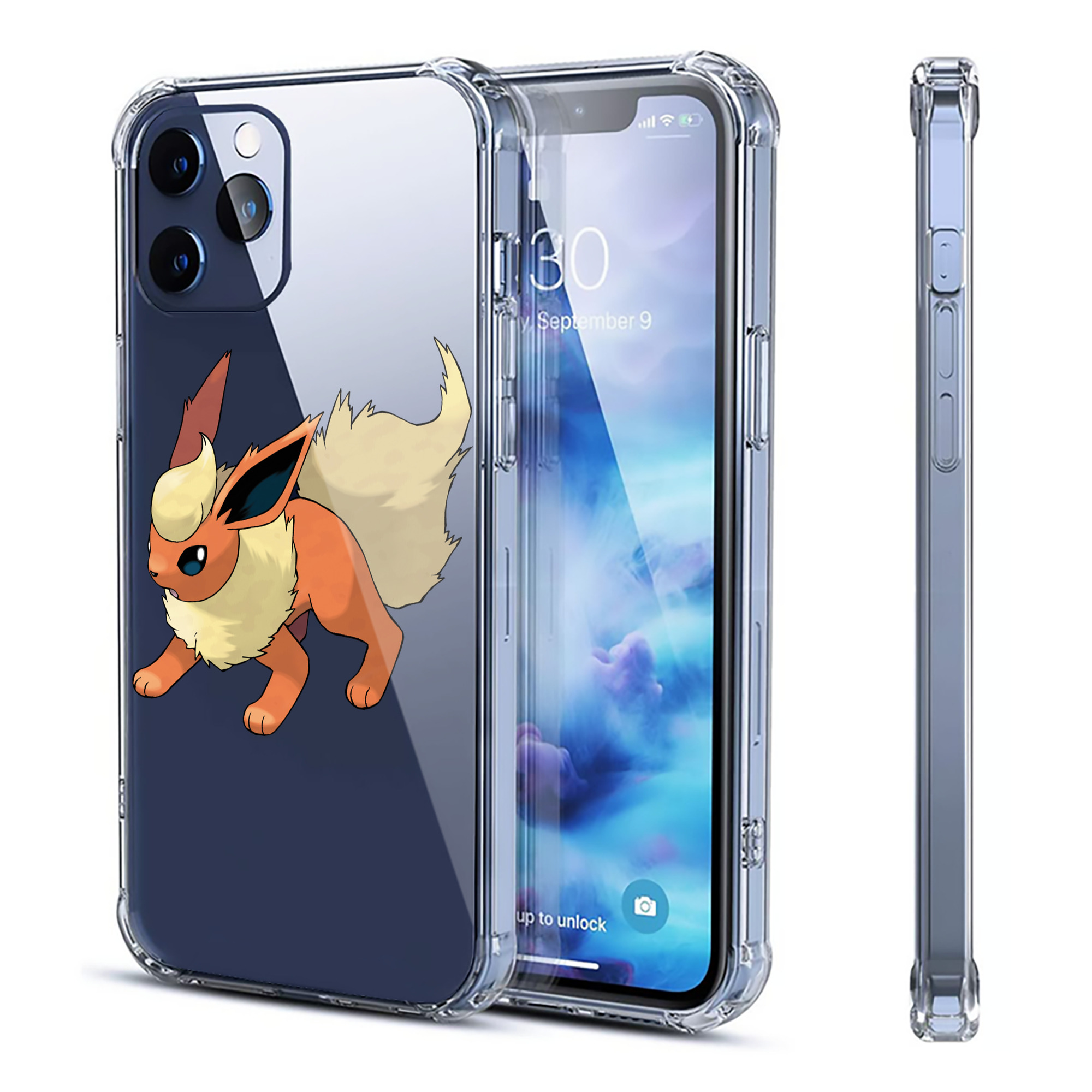 （画像用） ポケットモンスター Pokémon 【iPhone 12シリーズ対応】透明スマホケース（クリアソフトケース）